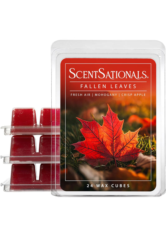 Scentsationals Wax Melts Strong Scent - Fallen Leaves - Long Lasting Scented Melts for Warmers, 10oz (Pack of 4)