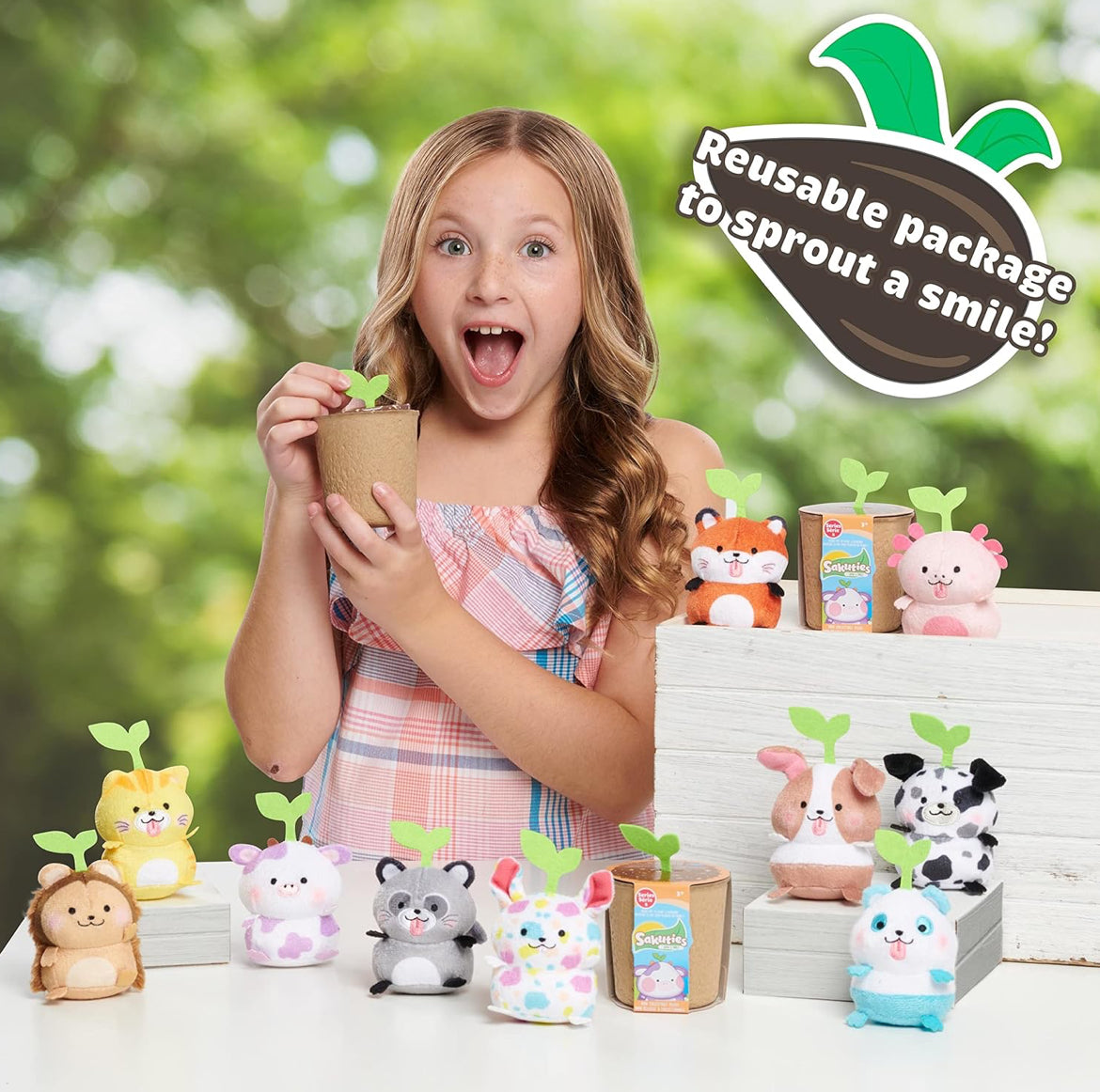 Sakuties Mini Collectible Stylized Plush Stuffed Animals, 3-pack Blind Collectible, Kids Toys for Ages 3 Up by Just Play