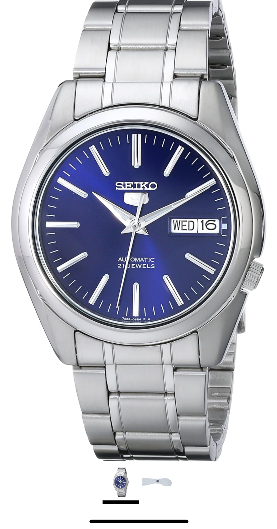 Seiko 5 Manshorlosie van vlekvrye staal