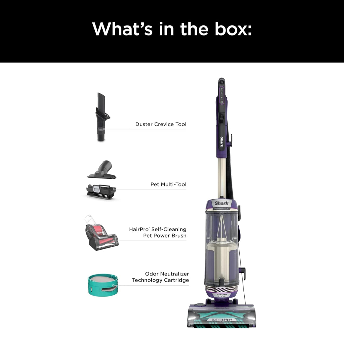 Shark POWER DETECT Upright Vacuum Cleaner with HEPA Filter, Heavy Duty Vacuum - NEW