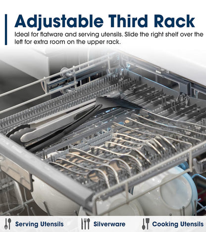 Sharp SDY6735DNS 24 in. Top Control Handle 49 dBA Dishwasher
49 dBA Quiet Operation, 16 Place Settings, Third Rack, Auto Door Open Drying
