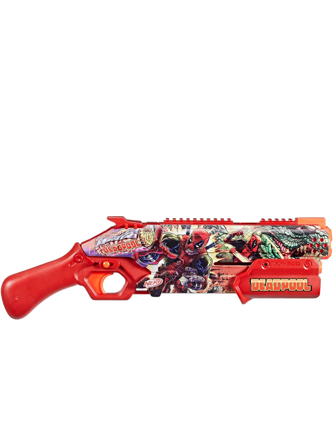 Nerf Marvel Deadpool Blaster, 16 Nerf Rival Accu-Rounds, Pump Action, Breech Load, Gifts for Teens, 14+