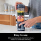 Ninja BC151NV Blast Portable Blender, Cordless, 18oz. Vessel, Personal Blender-for Shakes & Smoothies- Dishwasher Safe Parts -Blue