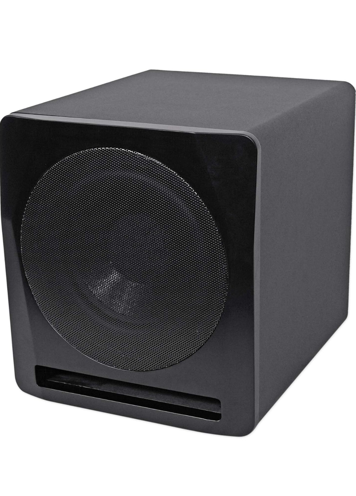 Rockville APM10B Active Studio Subwoofer in Black, 10"", 400W, MDF Wood, RCA/XLR/Optical, Front-Firing Port