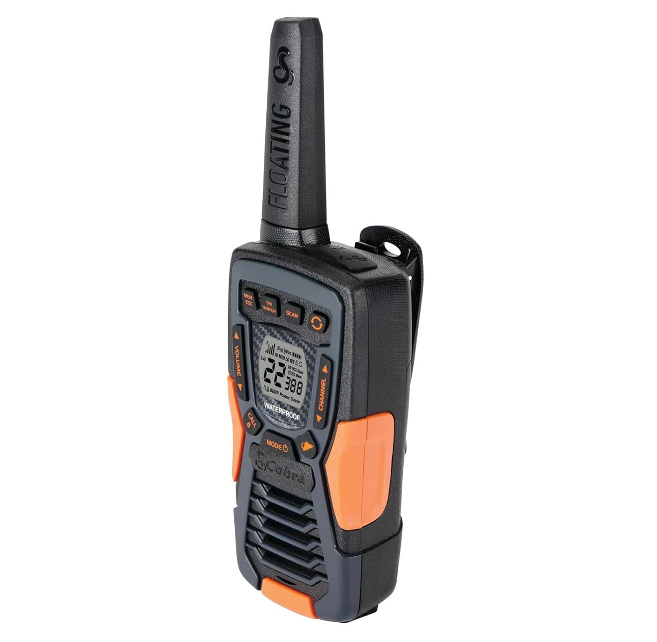 Cobra ACXT1037R FLT Dryfende Handradio - Waterdig, Herlaaibaar, Langafstand tot 37 myl Tweerigtingradio met NOAA Weerwaarskuwing & VOX, (1 Pak)