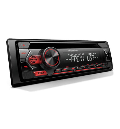 Pioneer 1-Din CD Car Stereo with USB and AM/FM RadioCD Receiver, AUX, FLAC Playback, 50W x 4 Output, MIXTRAX, Detachable Face, Preset EQ, Bass Boost, Remote Control Included