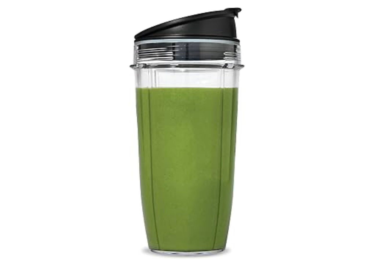 Nutri Ninja 24-Ounce BPA-Free Tritan Cup with Spout Lid, 2-Pack, XSK2424, Compatible with: BL45x/BL48x/BL49x/BL64x/BL68x/BN4xx/BN75x/BN8xx/BR6xx/ SS1xx/SS15x/SS3xx/SS4xx/CB1xx/CB3xx/CB4xx/TB3xx/TB4xx