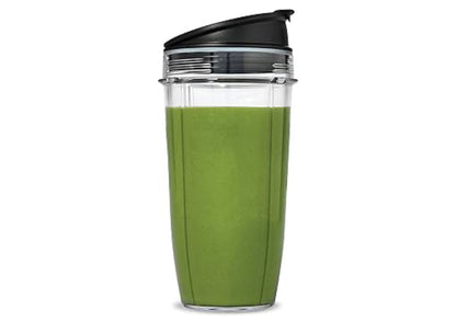 Nutri Ninja 24-Ons BPA-vrye Tritan-beker met Tuitdeksel, 2-pak, XSK2424, Versoenbaar met: BL45x/BL48x/BL49x/BL64x/BL68x/BN4xx/BN75x/BN8xx/BR6xx/ SS1xx/SS15x/SS3xx/SS4xx/CB1xx/CB3xx/CB4xx/TB3xx/TB4xx