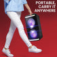 Portable Bluetooth Stereo Karaoke Speaker with Wired Mic, MP3/USB/Micro SD Readers, FM Radio (6.5’’ Subwoofers, 500 Watt MAX) - Black