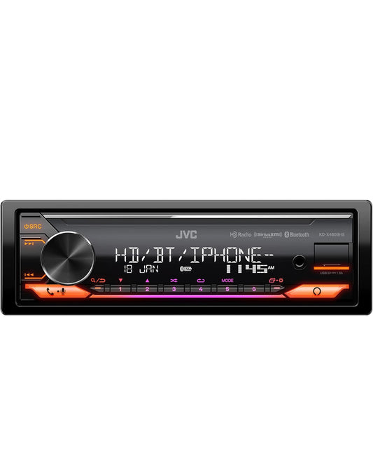 JVC KD-X480BHS Multimedia Motor Stereo, Enkel Din, Ingeboude Amazon Alexa, Bluetooth Oudio en Hands-free Oproepe, MP3, USB, AUX-in, AM/FM Radio Ontvanger, SiriusXM Gereed, HD Radio