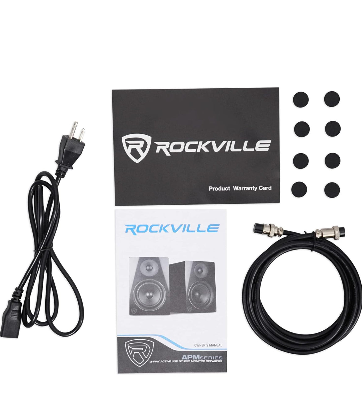 Rockville APM6C 6.5" 2-Way 350W Active/Powered USB Studio Monitor Speakers - Pair