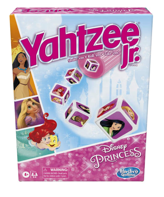 Hasbro Gaming Yahtzee Jr.: Disney Princess Edition Board Game for Kids - Counting and Matching Game for Preschoolers