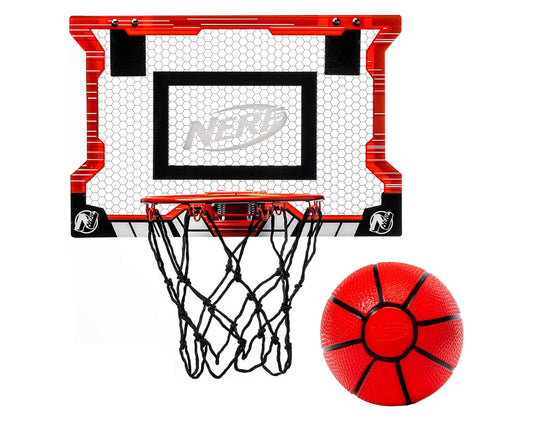 NERF Basketball Hoop Set - Pro Hoop Mini Hoop Set W/ Mini NERF Basketball - Steel Rim Great for Dunking