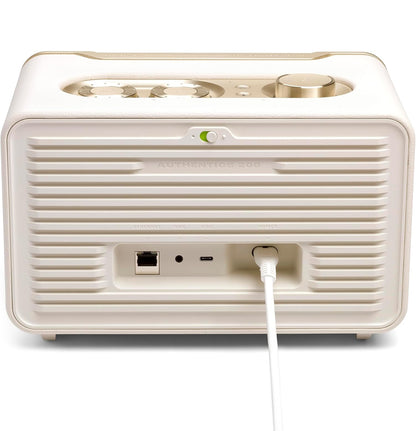 JBL Retro Style Authentics 200 Slimfoonluidspreker vir Huis met Ingeboude Wi-Fi, Bluetooth en Stemassistente - (Wit/Goud)