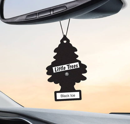 LITTLE TREES Motorvoertuig-lugverfrisser Langdurige Geur - Black Ice, 24 eenhede