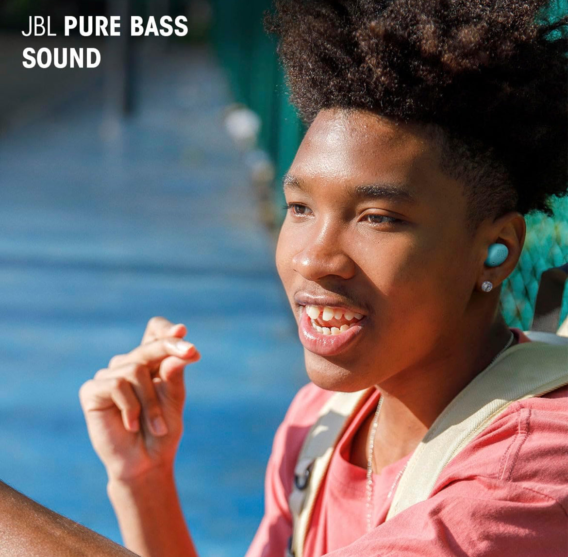 JBL Vibe Buds 2 - True Wireless Noise Cancelling Earbuds Pure Bass Sound & Smart Ambient Technology - (White)