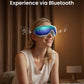 New Eyeris 1 Eye Massager w/ Remote Sleep Mask with Heat Compression, Headache Massager for Strain Migraine Relief Stye Eye