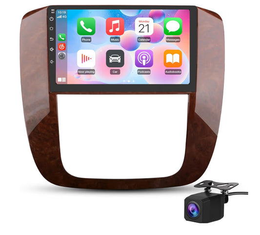 Android 13 Car Radio w/ Wireless Carplay Android Auto Bluetooth GPS Backup Camera for Chevrolet Tahoe Suburban GMC Yukon 2007-2013