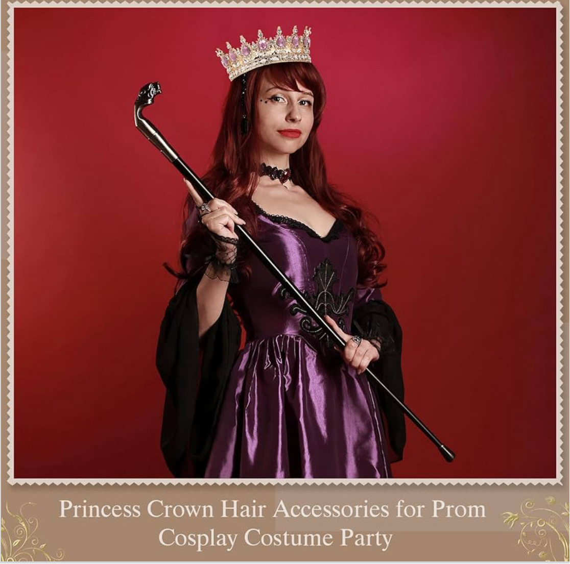 2 Stuks Prom Koning en Koningin Kroone vir Mans Vroue Koning Koningin Kroone Tiara met Strass vir Trou Verjaarsdag Grad (Pienk Goud, Pienk Styl)