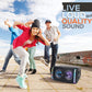 Portable Bluetooth Speaker & Karaoke Speaker System with Wired Mic, Built-in LED Party Lights, MP3/USB, FM Radio (6.5’’ Subwoofers, 500 Watt MAX)