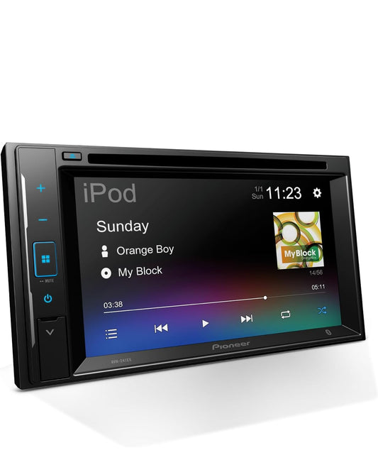 Pioneer AVH Series 6.2" Resistive Touchscreen Double Din Car Stereo DVD Multimedia Receiver, Bluetooth, Backup Camera Compatible, AM/FM Radio, USB, FLAC Playback, 13-Band EQ, 50W x 4 Preouts