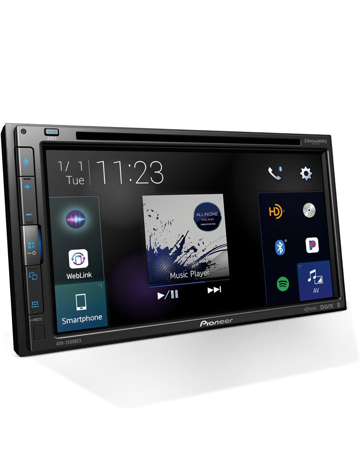 Pioneer AVH-2550NEX 6.8" Capacitive Touchscreen Double Din Car Stereo
DVD Multimedia Receiver, Wired Apple CarPlay & Android Auto, Bluetooth, Backup Camera, SiriusXM, HD Radio, FLAC, Hi-Volt RCA