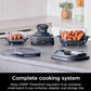 Ninja Crispi 4-in-1 Portable Glass Air Fryer Cooking System, 4QT & 6 Cup Glass Containers with Storage Lids- Cyberspace, FN101GY