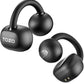 Open Ear Clip Earbuds, Lightweight Comfort 40H Play BT w/ Smart Digital Display - Black