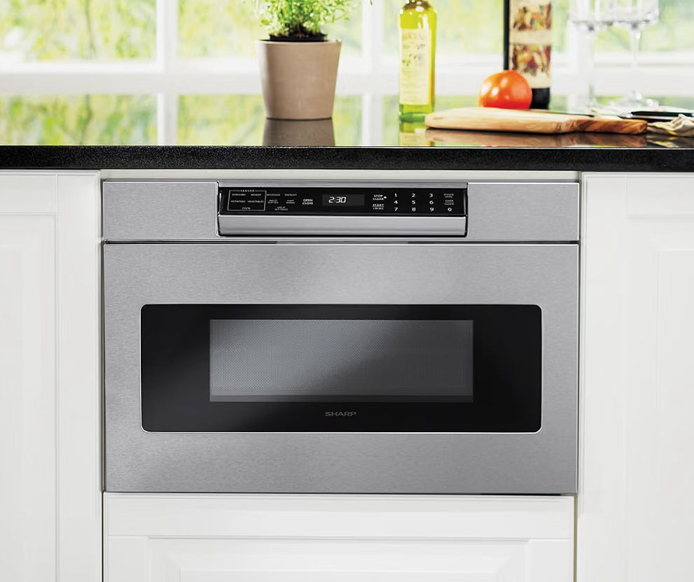 Sharp SMD2470ASY 24 in. 1.2 cu. ft. Built-In Microwave Drawer Oven
1.2 Cubic Feet, 950 Watt, Concealed Control Panel, Digital LCD Display
