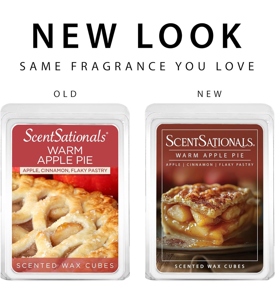 Scentsationals Wax Melts Strong Scent - Warm Apple Pie - Long Lasting Scented Melts for Warmers, 10oz (Pack of 4)