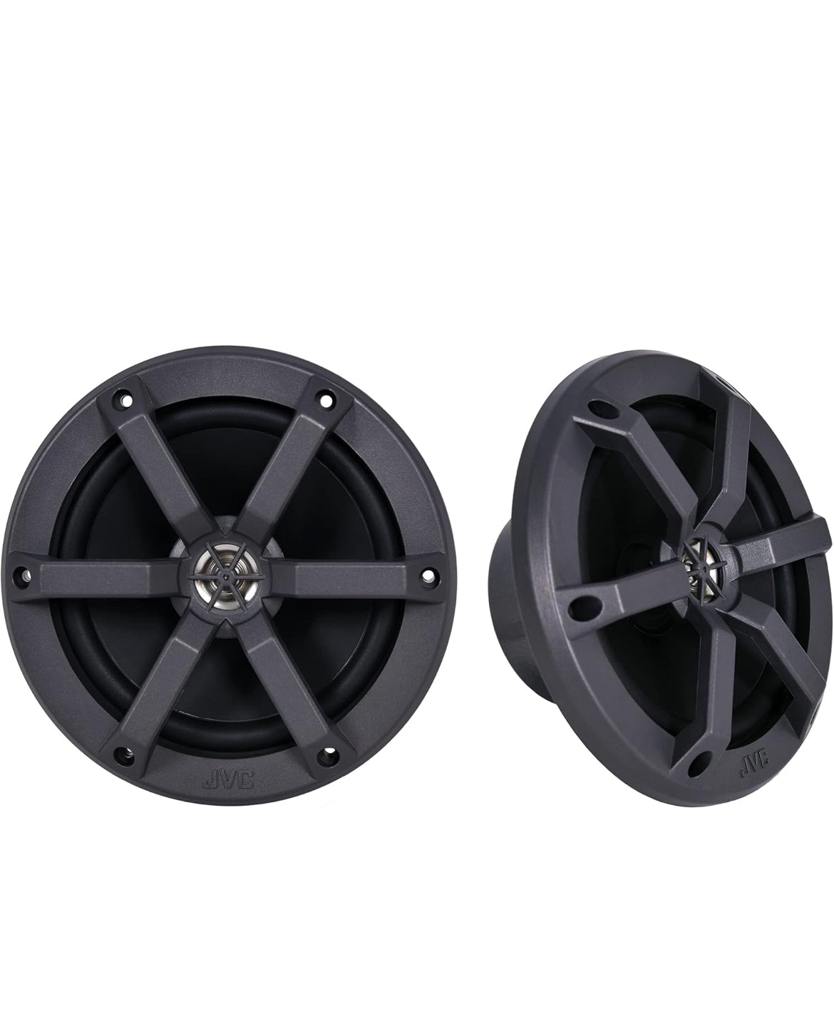 JVC CS-MS620 6.5-duim 2-rigting koaksiale waterdigte see-/motor-motorsportbootoudiosprekers, paar, 4 ohm, 100 piekwatt (swart)