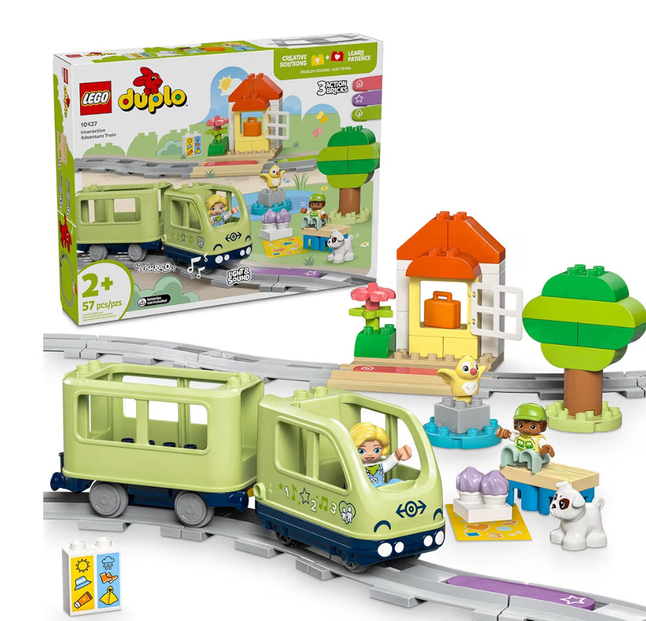 LEGO DUPLO Town Interaktiewe Avontuurtreinstel - Bou / Leer Treinspeelstel met Liggies en Klanke