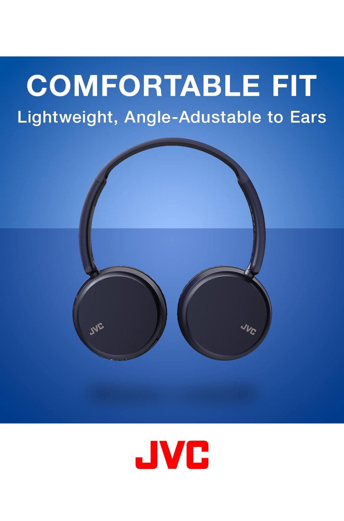 JVC Diepbas Draadlose Koptelefoon, Bluetooth 5.2, Ingeboude EQ (Bas/Helder/Normaal), Multi-puntverbinding, Stemassistent-versoenbaar, 35 Uur Batterylewe - HAS36WB (Swart)