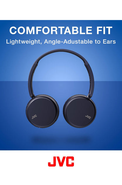 JVC Diepbas Draadlose Koptelefoon, Bluetooth 5.2, Ingeboude EQ (Bas/Helder/Normaal), Multi-puntverbinding, Stemassistent-versoenbaar, 35 Uur Batterylewe - HAS36WB (Swart)