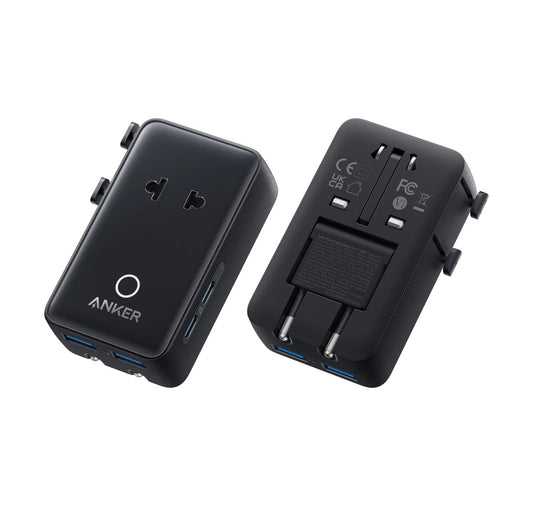 Anker Nano Travel Adapter, 5-Port Power Adapter with 1 AC, 2 USB-A, and 2 USB-C Ports - (1-Pack)