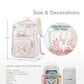 Clear Backpack for Girls Women Transparent Kids Elementary College School Bag Travel Laptop Backpacks Large Bookbags (Beige)