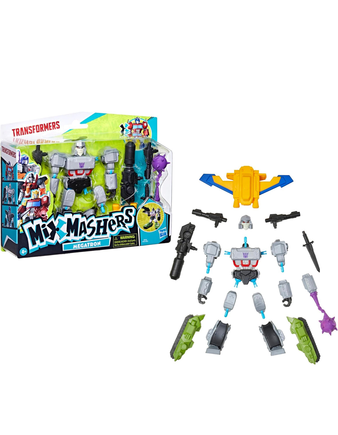 Transformers MixMashers Megatron Custom Mix-and-Match Deluxe Action Figure & Accessories, 5-Inch-Scale Robot Toys for Kids, Ages 4+