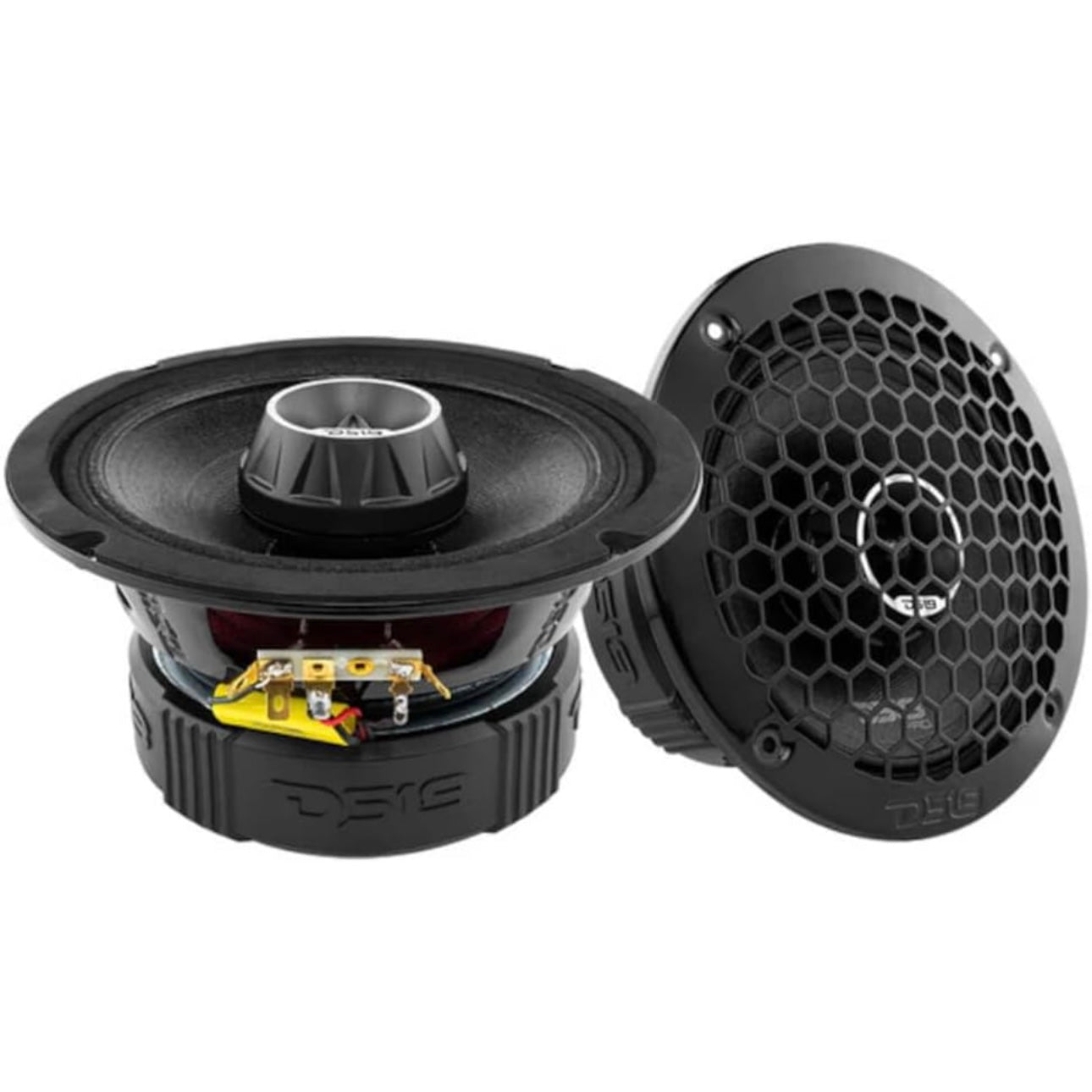 DS18 PRO-ZT6 6.5-Inch 2 Way Midrange Speakers with Built-in Bullet Tweeter (1 Speaker)