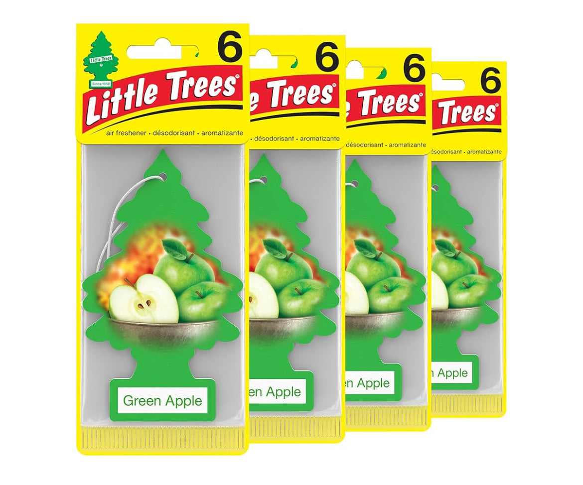 LITTLE TREES Motorlugverfrisser Hangerboom Langdurige Geur – Groen Appel (24)