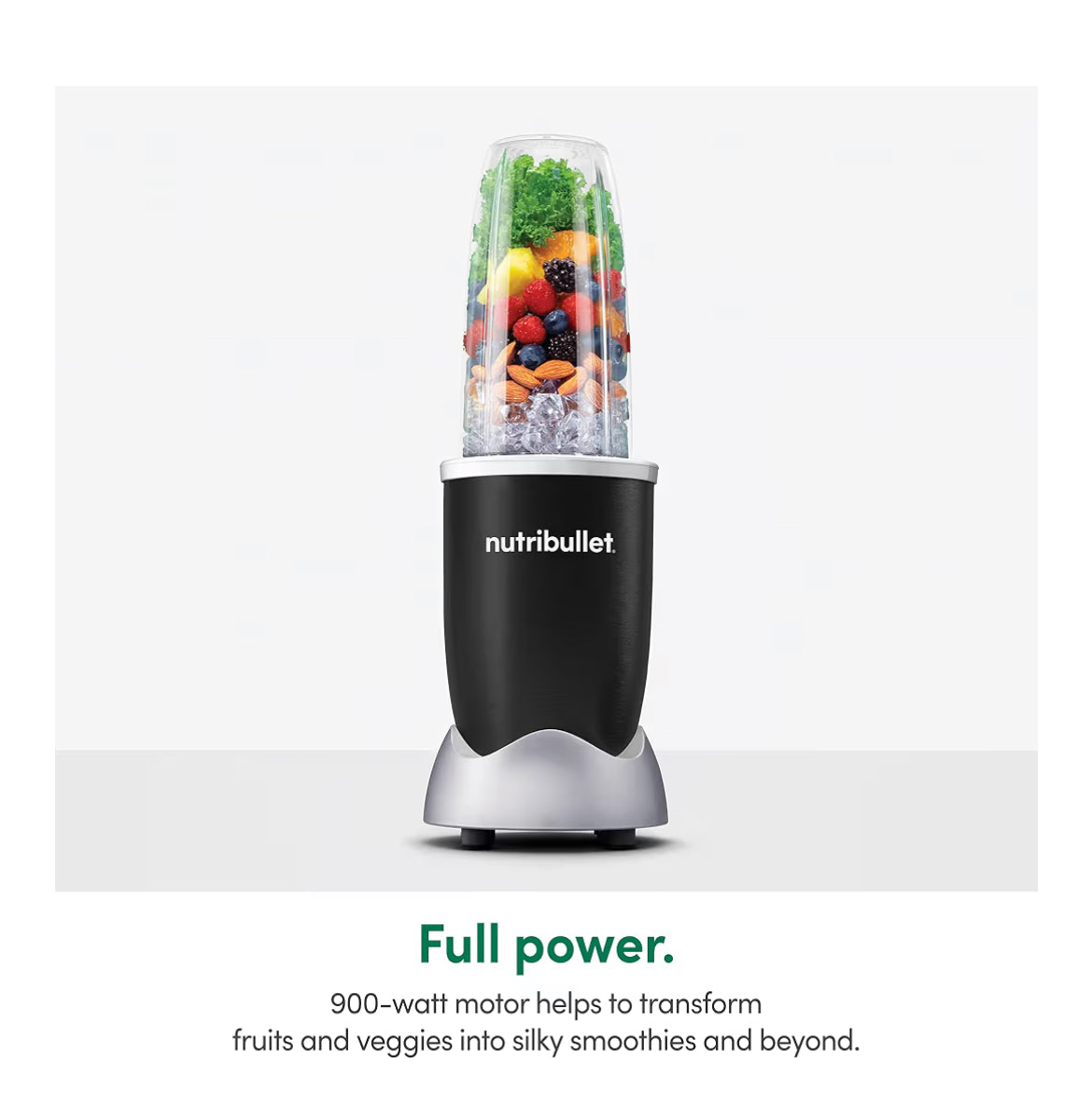 NutriBullet Pro Versapper 900W - Skommeldrankies, Smoothies - Onyx Swart