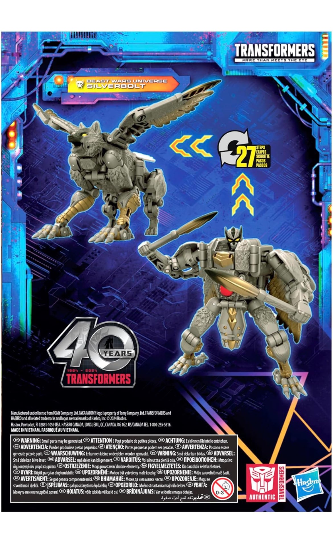 Transformers Legacy United Voyager Klas Beast Wars Universe Silverbolt, 18 cm Omskepbare Aksiefiguur, 8+ Jaar