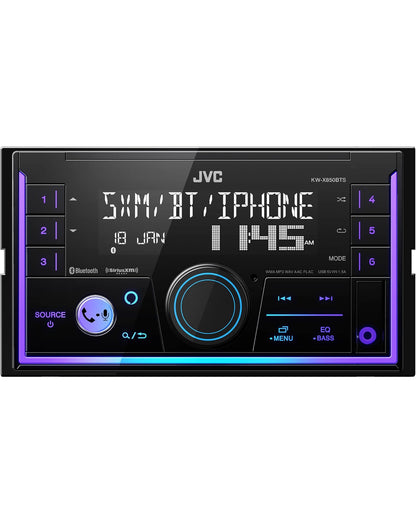 JVC KW-X850BTS Bluetooth-motorstereo digitale mediaontvanger met USB-poort, AM/FM-radio, MP3-speler, Amazon Alexa, Android, iPhone, dubbel-DIN, 13-band EQ