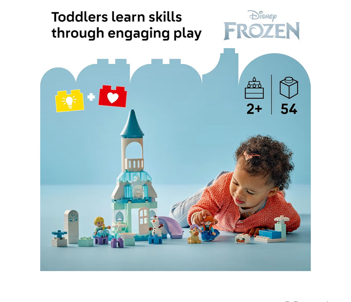 LEGO DUPLO Disney Anna en Elsa se Bevrore Kasteelpartytjie Boublokke vir Voorgee-speel en Sensoriese Ontwikkeling