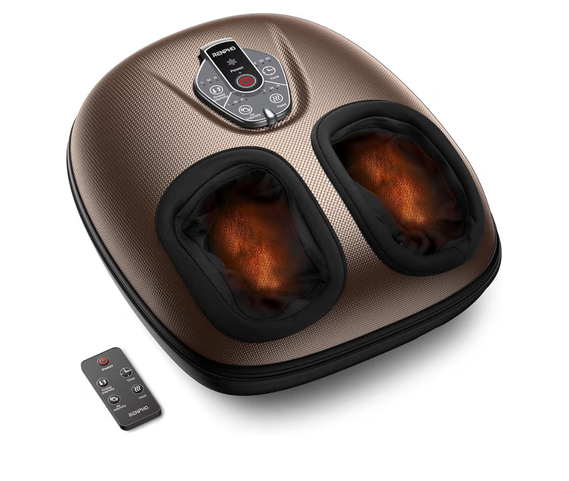 Foot Massager Machine w/ Heat Shiatsu Foot Massager for Plantar Fasciitis Wireless Control - Up to US 12