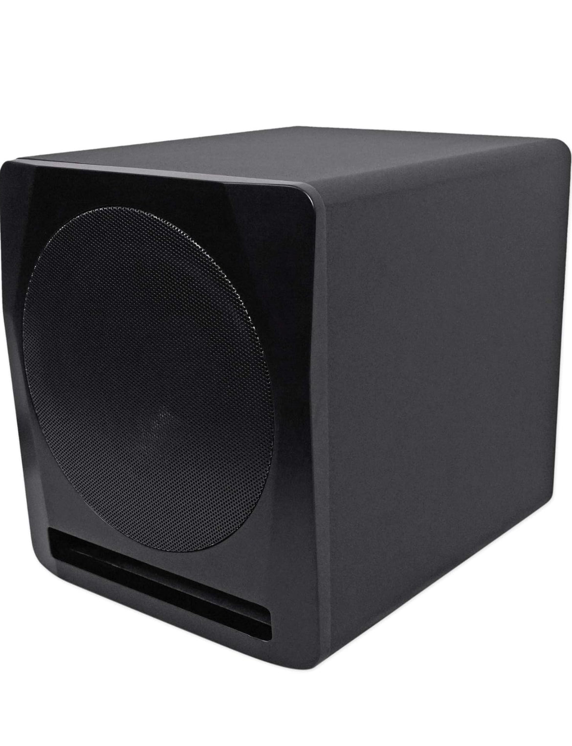 Rockville APM10B Active Studio Subwoofer in Black, 10"", 400W, MDF Wood, RCA/XLR/Optical, Front-Firing Port