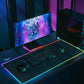 Black Shark RGB 35.4"x15.75"x0.15" Extended Desk Mat with Smooth Surface Manta P7