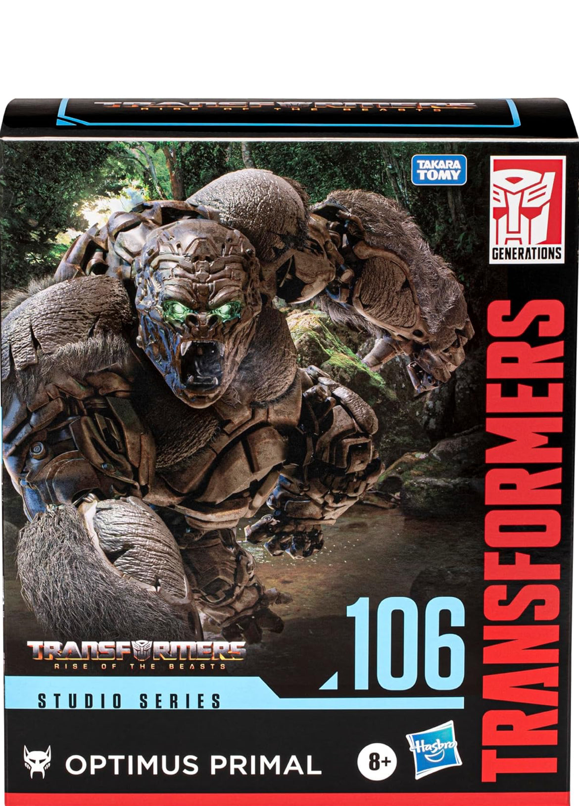 Transformers Speelgoed Studio Reeks Leier Rise of The Beasts 106 Optimus Primal Speelding, 8.5-Duim, Aksiefiguur Ouderdomme 8 en Op