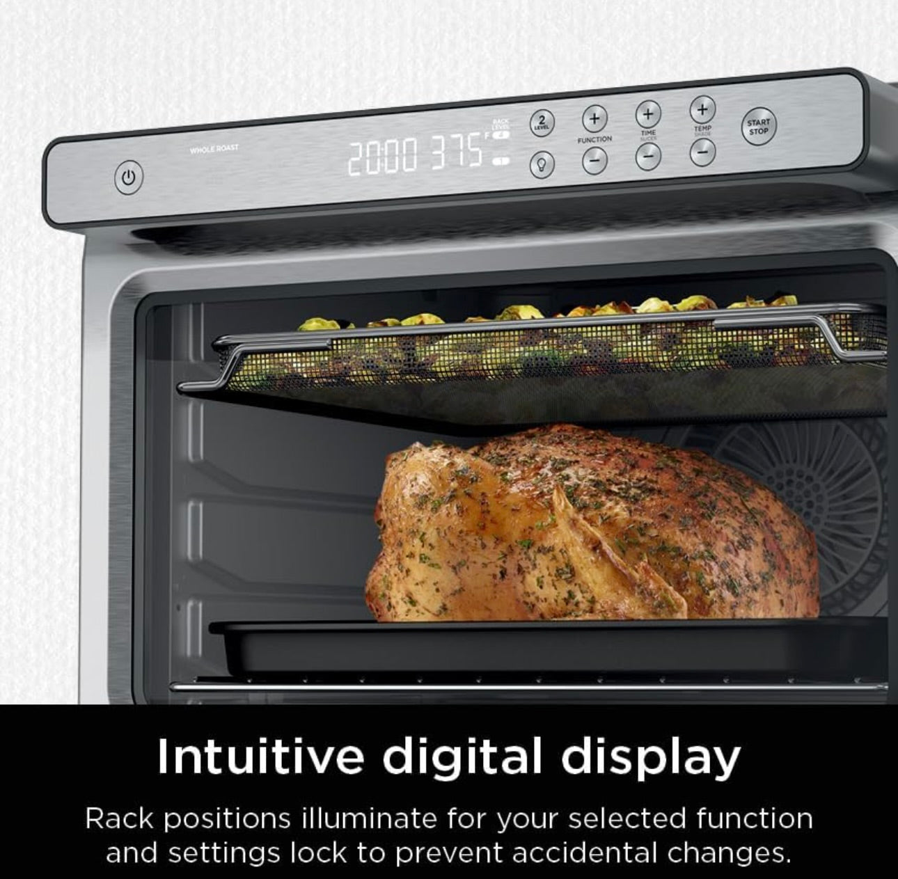Ninja Air Fryer & Toaster Oven, Prestige Smart XL, Countertop Oven Air Fry & Reheat, 1800 Watts, Stainless Steel (DT501)