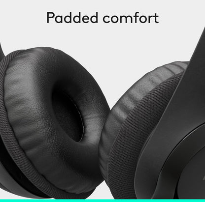 Logitech H390 Bedrade Koptelefoon vir rekenaar/skootrekenaar, Stereo-koptelefoon met geraasdempende mikrofoon, USB-A, Inlynbeheer, Werk met Chromebook