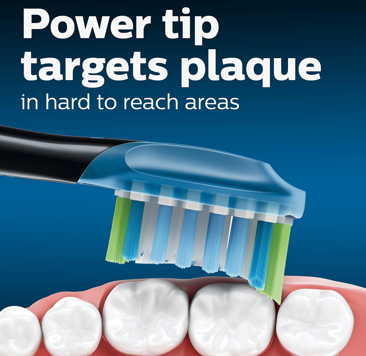 Philips Sonicare Oorspronklike C3 Premium Plaque Control Vervangende Tandeborselkoppe, 2 Borselkoppe (Swart) HX9042/95